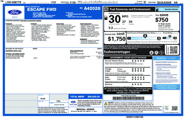 Certified 2025 Ford Escape ST-Line FWD image 4