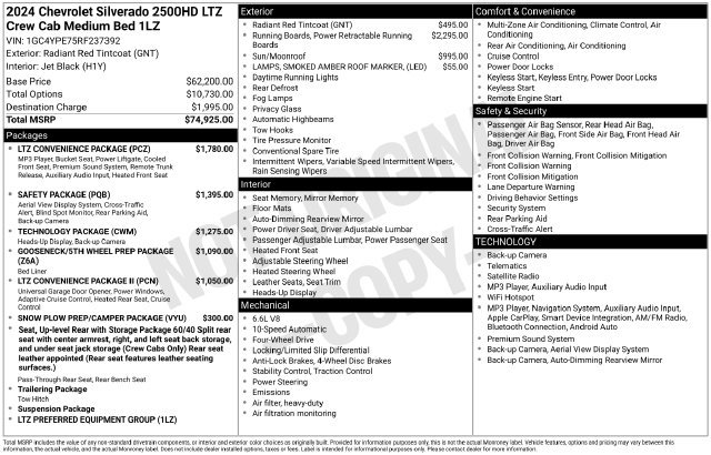 Used 2024 Chevrolet Silverado 2500 LTZ w/ LTZ Convenience Package AWD/4WD image 37