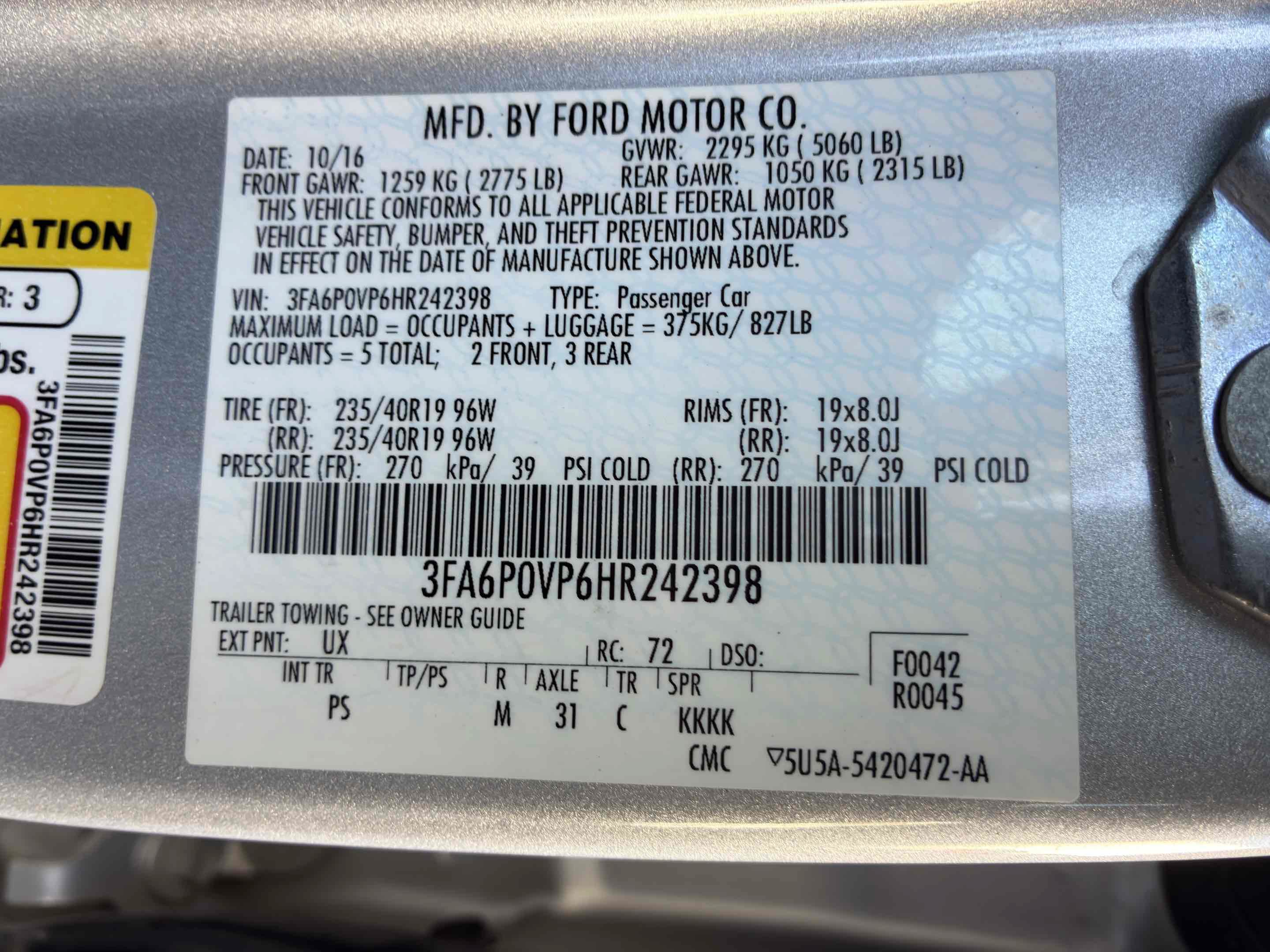 Used 2017 Ford Fusion Sport AWD/4WD image 61