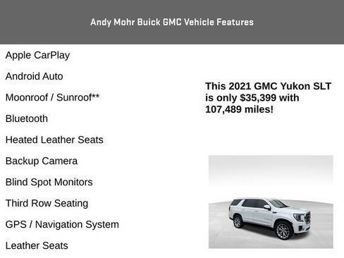 Used 2021 GMC Yukon SLT w/ SLT Premium Package AWD/4WD image 4