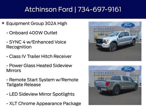 Certified 2023 Ford F150 XLT w/ Equipment Group 302A High image 12
