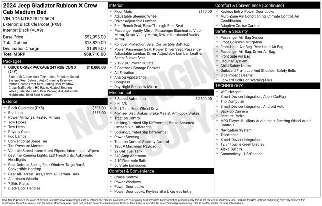 Used 2024 Jeep Gladiator Rubicon AWD/4WD image 30