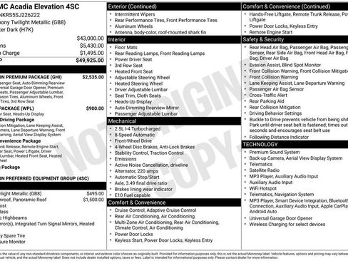 Certified 2025 GMC Acadia Elevation w/ Elevation Premium Package FWD image 18