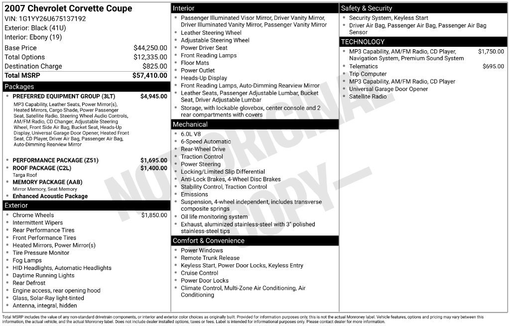 Used 2007 Chevrolet Corvette Coupe w/ Preferred Equipment Group RWD image 31