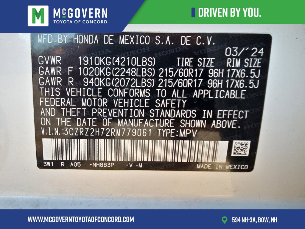 Used 2024 Honda HR-V EX-L image 37