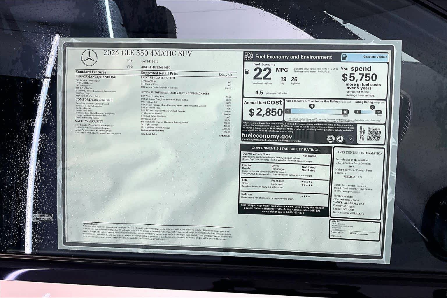 New 2026 Mercedes-Benz GLE 350 4MATIC image 18