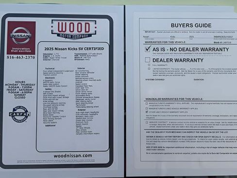 Certified 2025 Nissan Kicks SV image 10