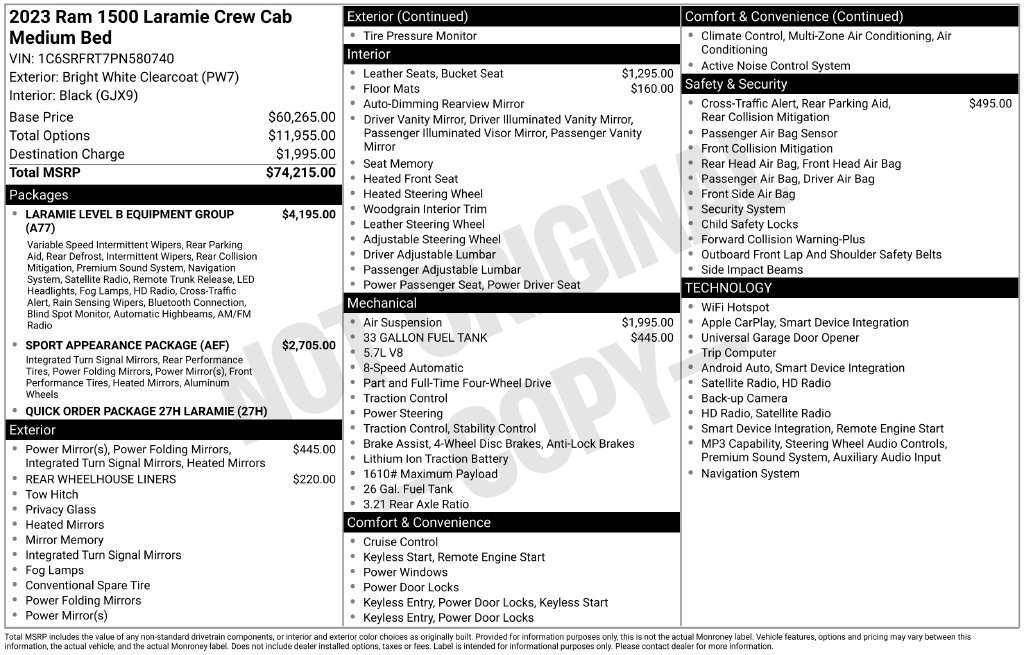 Used 2023 RAM 1500 Laramie AWD/4WD image 5