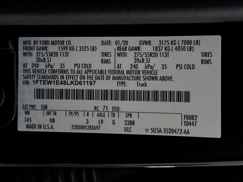 Used 2020 Ford F150 Lariat w/ Equipment Group 502A Luxury AWD/4WD image 37