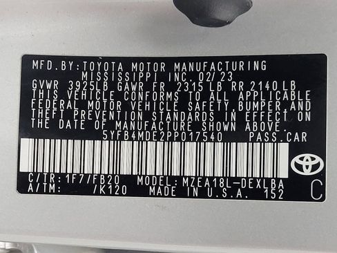 Used 2023 Toyota Corolla LE FWD image 33