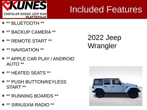 Used 2022 Jeep Wrangler Unlimited Sahara w/ Cold Weather Group image 2