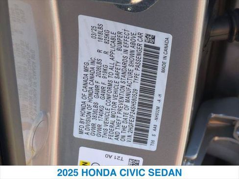 Certified 2025 Honda Civic LX image 26