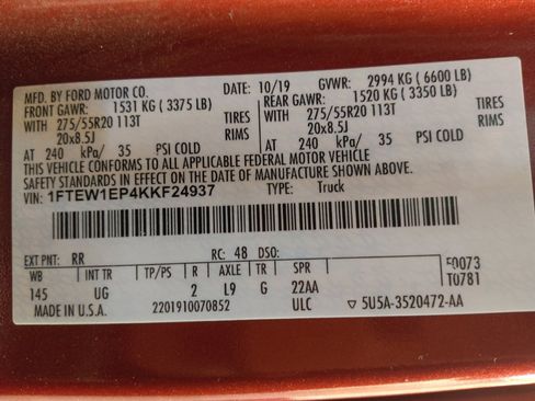 Used 2019 Ford F150 XLT w/ Equipment Group 302A Luxury image 33