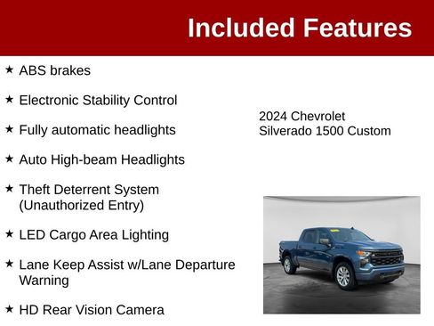 Used 2024 Chevrolet Silverado 1500 Custom AWD/4WD image 4