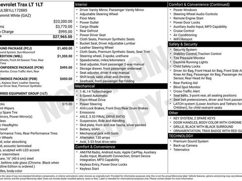 Used 2020 Chevrolet Trax LT w/ Sun & Sound Package FWD image 4