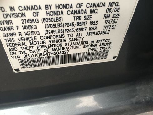 Used 2007 Honda Ridgeline RTL image 5