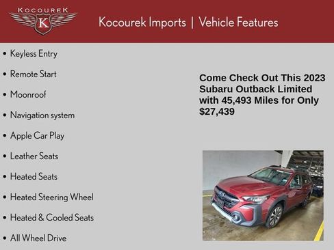 Used 2023 Subaru Outback Limited AWD/4WD image 2