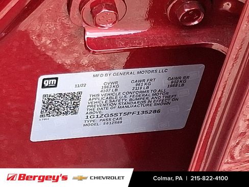 Certified 2023 Chevrolet Malibu RS w/ Driver Confidence Package image 28