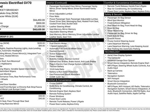 Used 2024 Genesis Electrified GV70 AWD/4WD image 3