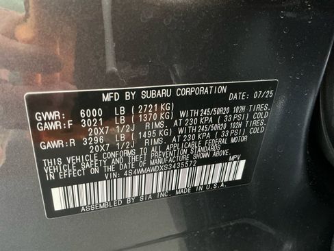 Used 2025 Subaru Ascent Bronze Edition w/ Onyx Package image 38