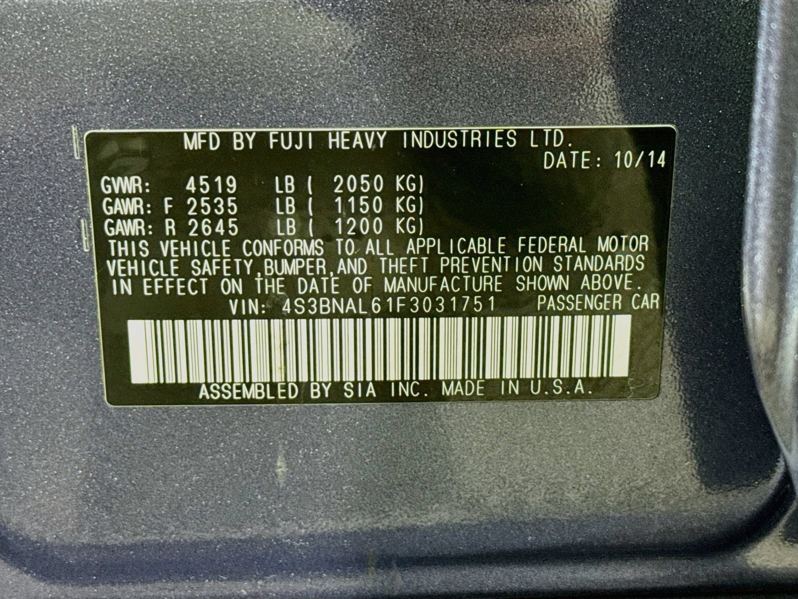 Used 2015 Subaru Legacy 2.5i Limited AWD/4WD image 34