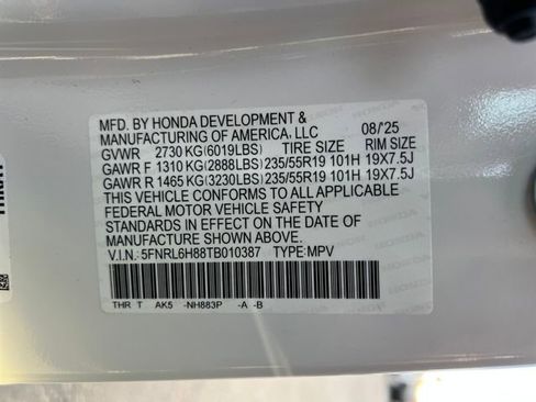 New 2026 Honda Odyssey Touring image 17