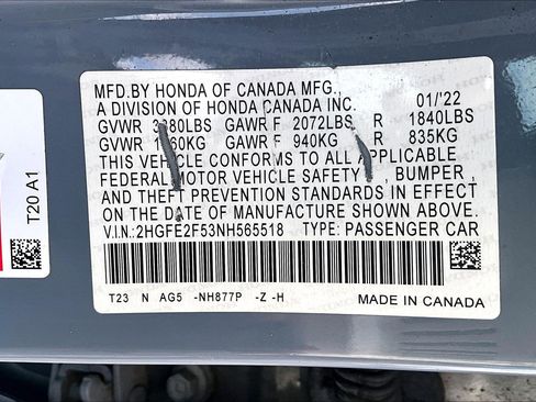 Used 2022 Honda Civic Sport image 29