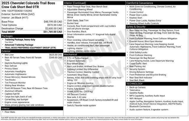 Used 2025 Chevrolet Colorado Trail Boss AWD/4WD image 20