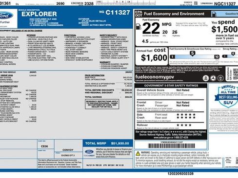 Used 2022 Ford Explorer XLT w/ Equipment Group 202A image 3