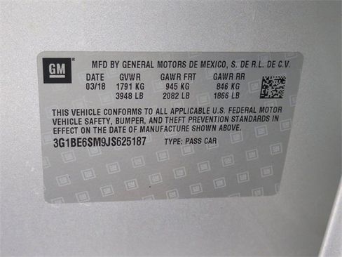 Certified 2018 Chevrolet Cruze LT w/ Sun And Sound Package image 34