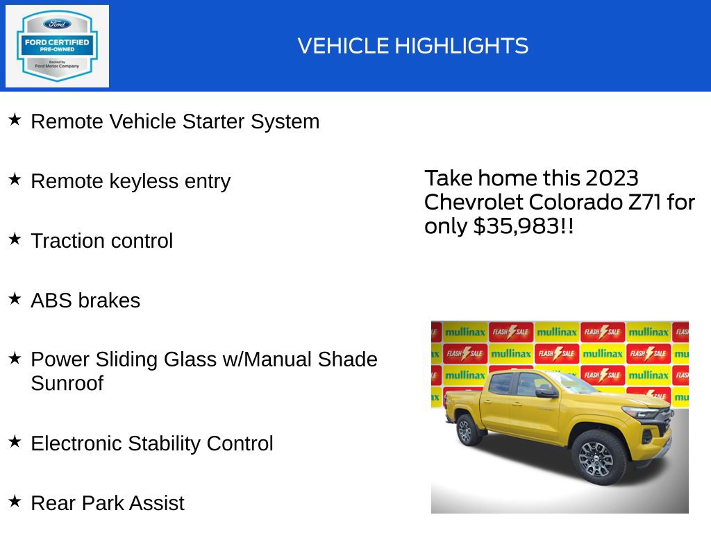 Used 2023 Chevrolet Colorado Z71 w/ Z71 Convenience Package 2 AWD/4WD image 19