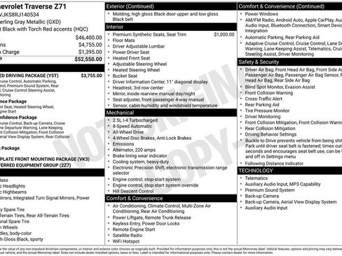 Used 2024 Chevrolet Traverse Z71 w/ Enhanced Driving Package AWD/4WD image 10