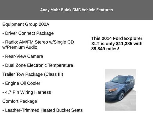 Used 2014 Ford Explorer XLT w/ Equipment Group 202A image 8