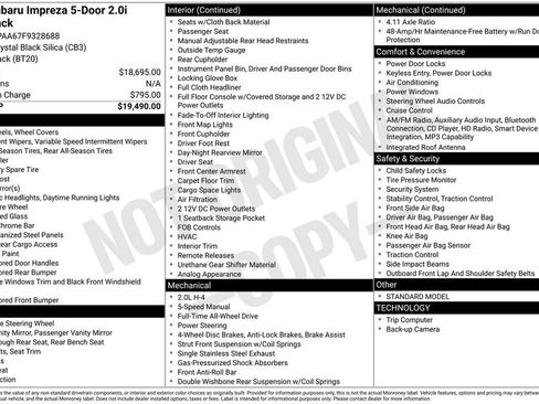 Used 2015 Subaru Impreza 2.0i image 8