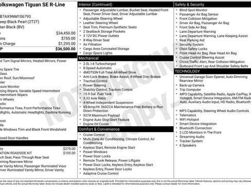 Used 2022 Volkswagen Tiguan SE R-Line AWD/4WD image 3