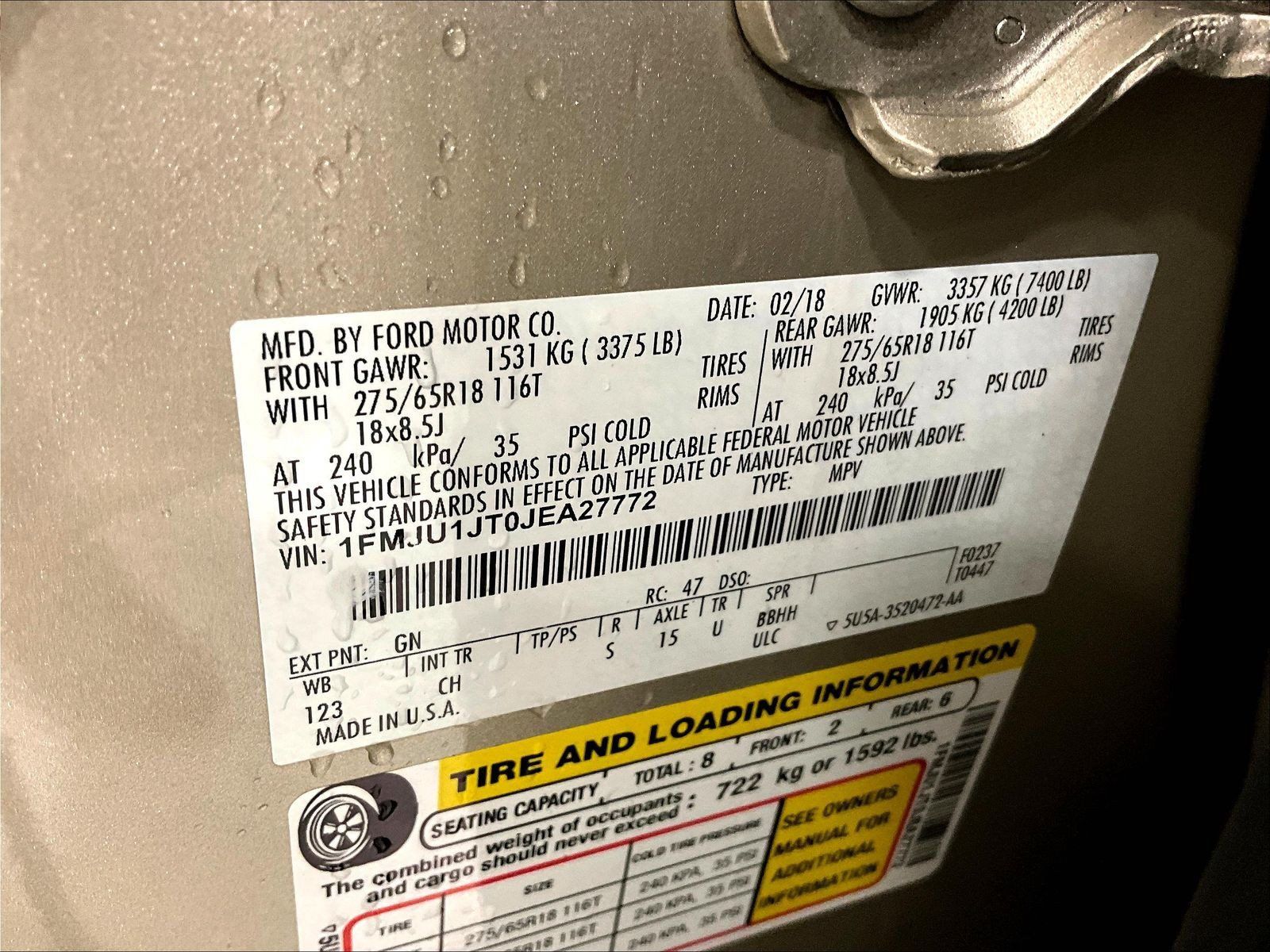 Used 2018 Ford Expedition XLT w/ Equipment Group 201A AWD/4WD image 19
