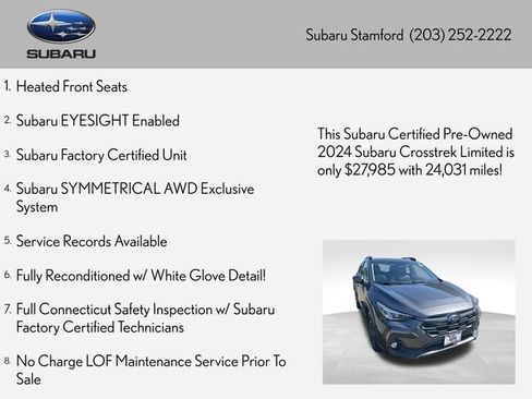 Certified 2024 Subaru Crosstrek 2.5i Limited AWD/4WD image 2