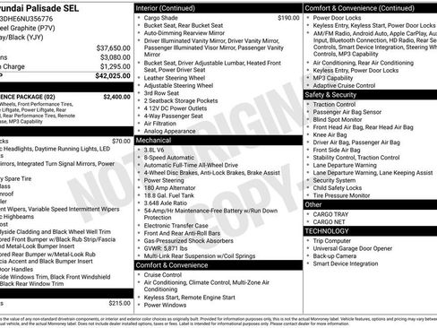 Used 2022 Hyundai Palisade SEL w/ Convenience Package AWD/4WD image 4