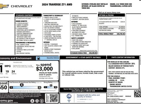 Used 2024 Chevrolet Traverse Z71 AWD/4WD image 15