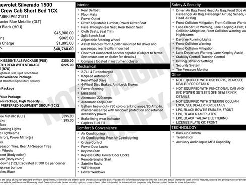 Used 2023 Chevrolet Silverado 1500 Custom w/ LPO, Dark Essentials Package image 11