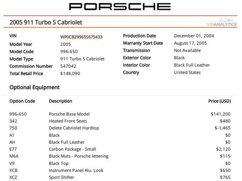 Used 2005 Porsche 911 Turbo AWD/4WD image 2