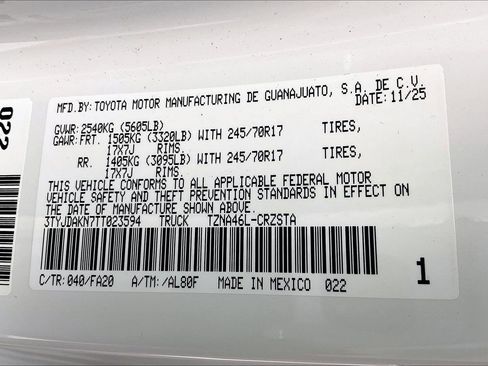 New 2026 Toyota Tacoma SR image 20