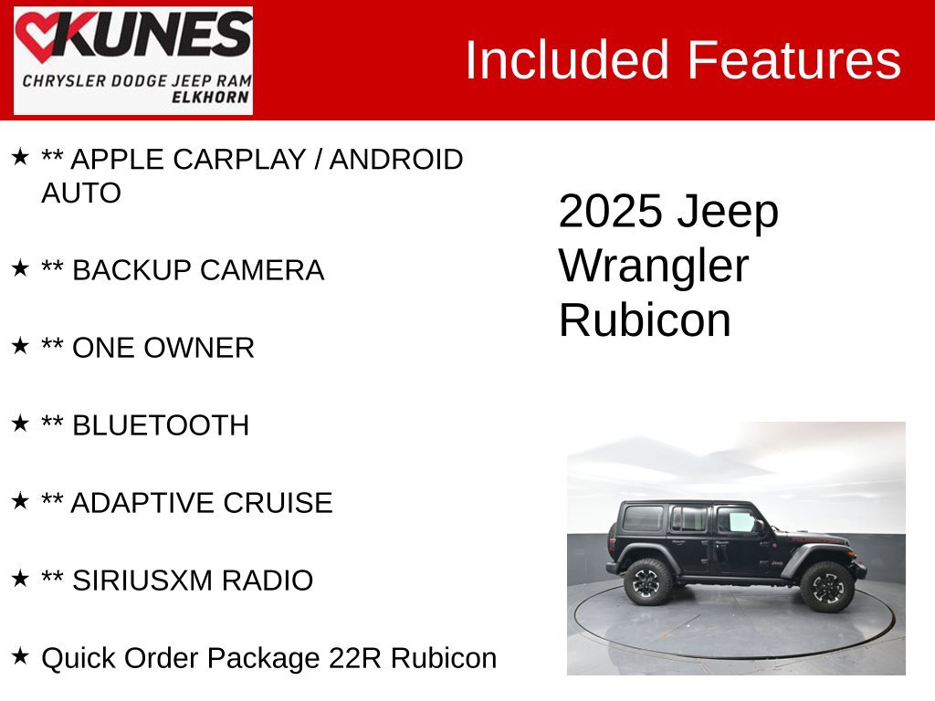 Used 2025 Jeep Wrangler Unlimited Rubicon AWD/4WD image 2