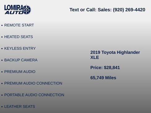 Used 2019 Toyota Highlander XLE AWD/4WD image 7