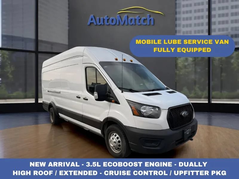 Used 2023 Ford Transit 350 148 High Roof Extended DRW w/ Upfitter Package RWD image 1