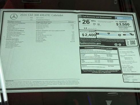 New 2026 Mercedes-Benz CLE 300 4MATIC Cabriolet image 31