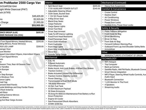Used 2023 RAM ProMaster 2500 w/ Convenience Group FWD image 16