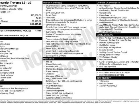 Used 2021 Chevrolet Traverse LS image 4