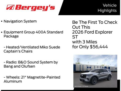 New 2026 Ford Explorer ST w/ Sun And Sound Package image 5