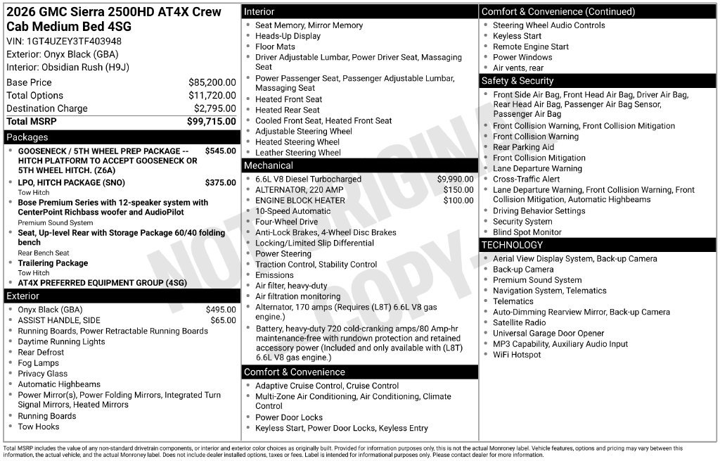 New 2026 GMC Sierra 2500 AT4X AWD/4WD image 2